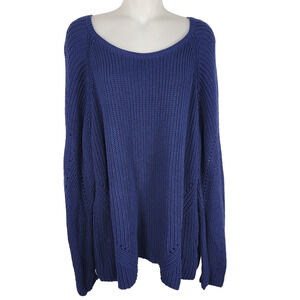 Coldwater Creek Womens Shaker Knit Pullover Sweater Ragland Long Sleeve Rib PL